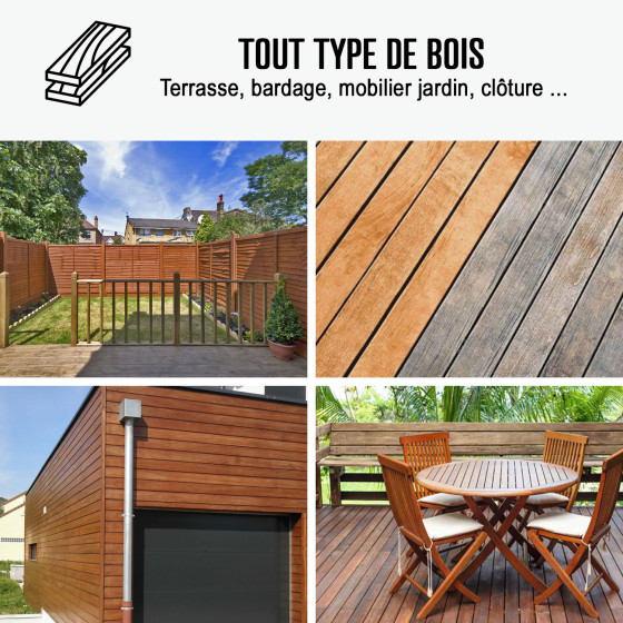Dégrisant bois teck sans acide oxalique