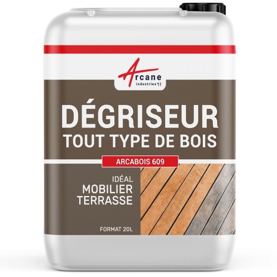 Dégriseur bois - Dégrisant pour terrasse et bois extérieur - ARCABOIS 609 20L