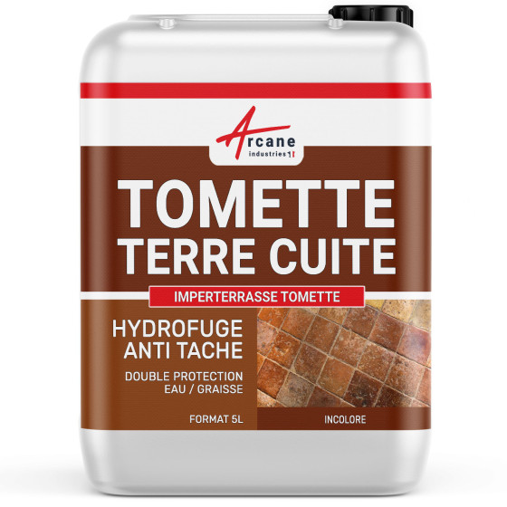 Hydrofuge tomette imperméabilisant sol en terre cuite anti-tâche: IMPERTERRASSE TOMETTE-5L-Incolore-Couleur / Aspect