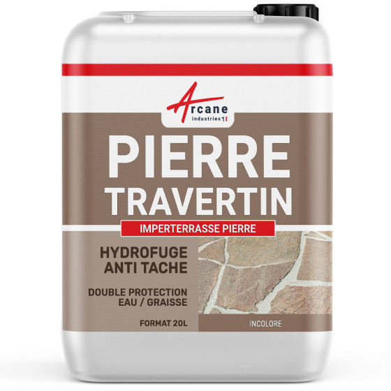 hydrofuge pour pierres naturelles anti-tâche: IMPERTERRASSE PIERRE-20L-jusqua-100m2-Incolore-Couleur / Aspect