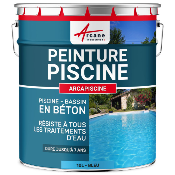 Peinture piscine béton  - ARCAPISCINE-10L-Bleu-Aspect / Couleur