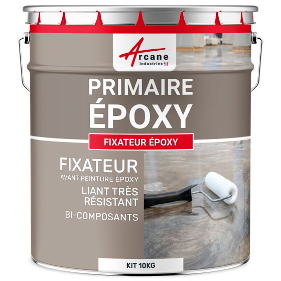 Primaire Et Fixateur Résine Epoxy Transparent Béton Pierre Bois - FIXATEUR EPOXY-Kit10kg-Transparent-Aspect / Couleur