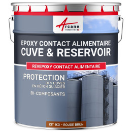 Resine Epoxy  Alimentaire - REVEPOXY Contact Alimentaire-Kit1Kg-Rouge-brun-Aspect / Couleur