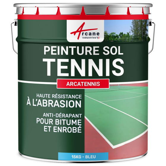 Peinture pour court de tennis anti dérapant - ARCATENNIS-15Kg-Bleu-Aspect / Couleur