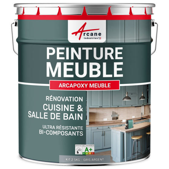 Résine PEINTURE MEUBLE-Kit2-5Kg-RAL-7001-Gris-Argent-Aspect / Couleur Résine PEINTURE MEUBLE-Kit2-5Kg-RAL-7001-Gris-Argent-Aspect / Couleur