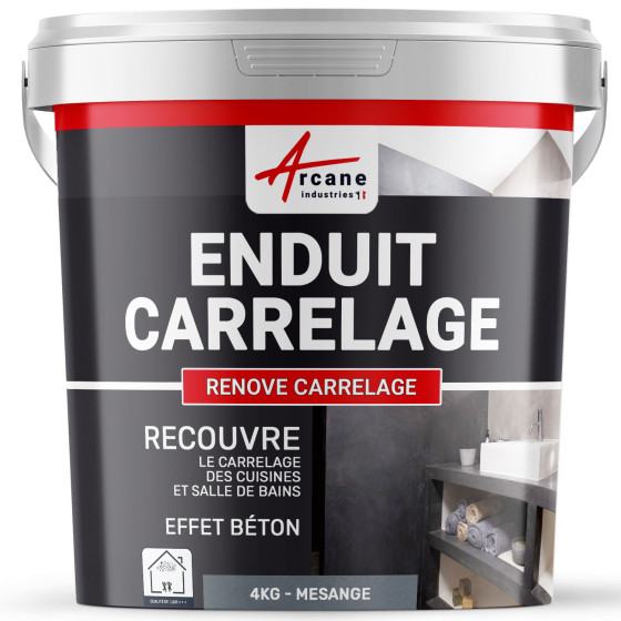 Enduit carrelage mur et sol pour salle de bain cuisine - RENOVE CARRELAGE-4Kg-Mesange-Aspect / Couleur Enduit carrelage mur et sol pour salle de bain cuisine - RENOVE CARRELAGE-4Kg-Mesange-Aspect / Couleur