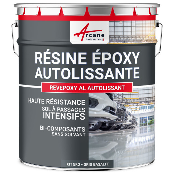 Résine Autolissante Epoxy Sol Carrelage - REVEPOXY AL AUTOLISSANT-Kit5kg-Gris-basalte-ral-7012-Aspect / Couleur Résine Autolissante Epoxy Sol Carrelage - REVEPOXY AL AUTOLISSANT-Kit5kg-Gris-basalte-ral-7012-Aspect / Couleur