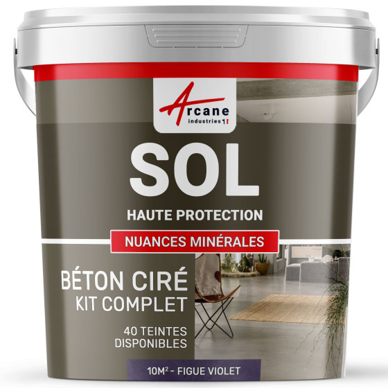 KIT BETON CIRE SOL HAUTE PROTECTION-kit10m2-Figue-Aspect / Couleur