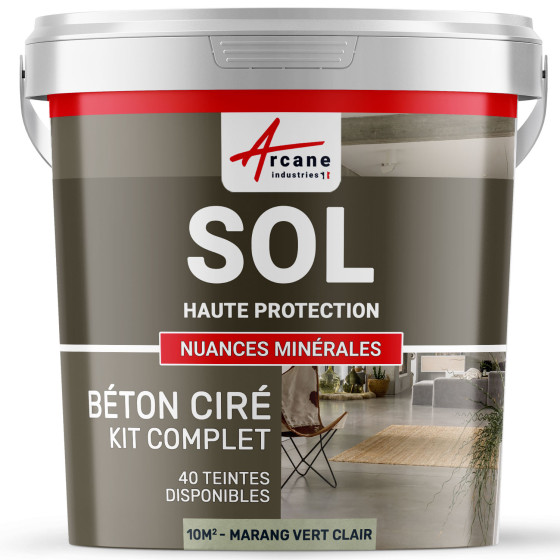 KIT BETON CIRE SOL HAUTE PROTECTION-kit10m2-Marang-Vert-Clair-Aspect / Couleur