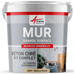 KIT BTON CIR MURS GRANDE SURFACE - B‚ton cir‚ sp‚cial murs-Kit120m2-Vanille-Beige-Aspect / Couleur