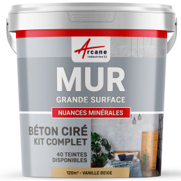 KIT BÉTON CIRÉ MURS GRANDE SURFACE - Béton ciré spécial murs
