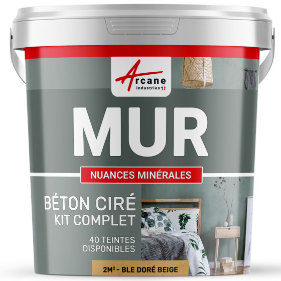 KIT BTON CIR MURS-kit2m2-Satinee-Ble-Dore-Beige-Aspect / Couleur KIT BTON CIR MURS-kit2m2-Satinee-Ble-Dore-Beige-Aspect / Couleur