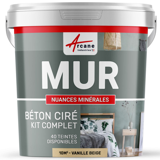 KIT BTON CIR MURS-kit10m2-Mate-Vanille-Beige-Aspect / Couleur KIT BTON CIR MURS-kit10m2-Mate-Vanille-Beige-Aspect / Couleur