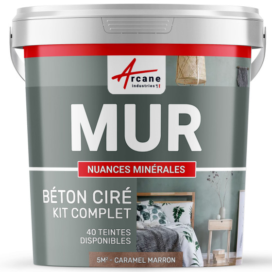 KIT BTON CIR MURS-kit5m2-Mate-Caramel-Marron-Aspect / Couleur KIT BTON CIR MURS-kit5m2-Mate-Caramel-Marron-Aspect / Couleur