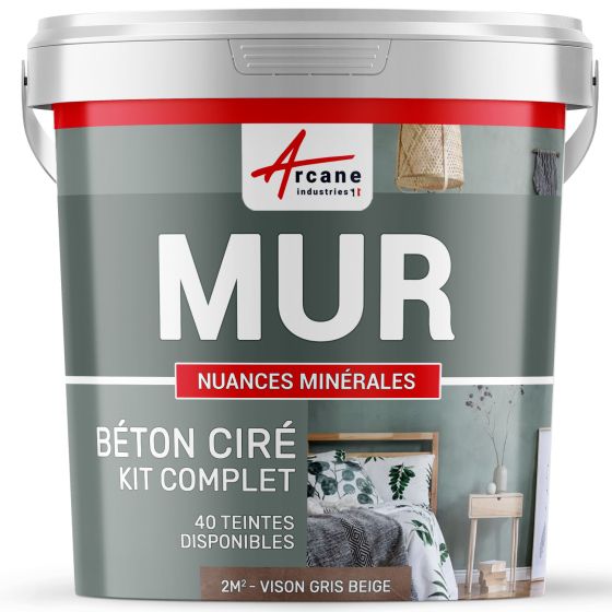 KIT BTON CIR MURS-kit2m2-Mate-Vison-Gris-beige-Aspect / Couleur