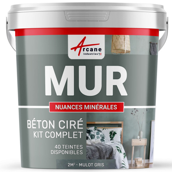 KIT BTON CIR MURS-kit2m2-Mate-Mulot-Gris-Aspect / Couleur KIT BTON CIR MURS-kit2m2-Mate-Mulot-Gris-Aspect / Couleur