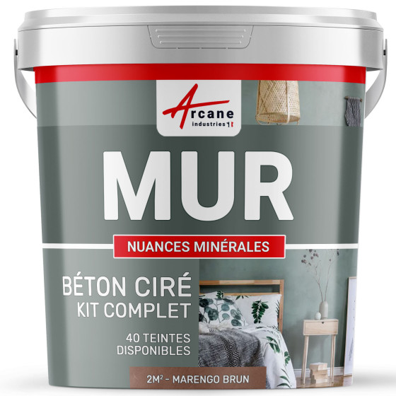 KIT BTON CIR MURS-kit2m2-Mate-Marengo-Brun-Aspect / Couleur KIT BTON CIR MURS-kit2m2-Mate-Marengo-Brun-Aspect / Couleur