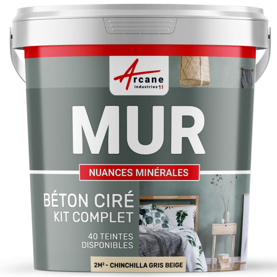 KIT BTON CIR MURS-kit2m2-Mate-Chinchilla-Gris-Beige-Aspect / Couleur