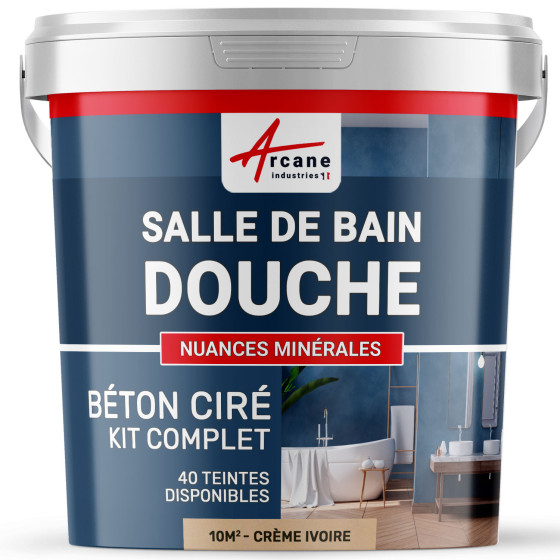 1-Main-Kit B‚ton Cir‚ Salle de Bain : Enduit imperm‚able-kit10m2-Creme-Ivoire-Aspect / Couleur 1-Main-Kit B‚ton Cir‚ Salle de Bain : Enduit imperm‚able-kit10m2-Creme-Ivoire-Aspect / Couleur