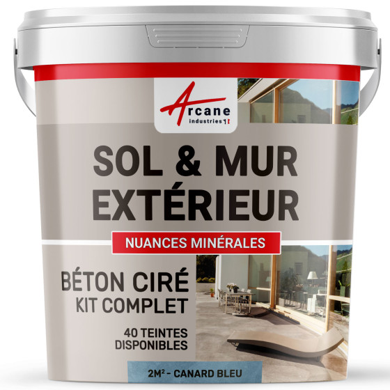 1-Main-KIT BETON CIRE EXTERIEUR - kit2m2-Canard-Gris-bleute-Aspect / Couleur