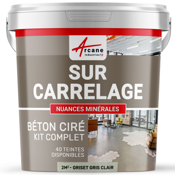 1-Main-KIT BETON CIRE SUR CARRELAGE-kit2m2-Griset-Gris-clair-Aspect / Couleur