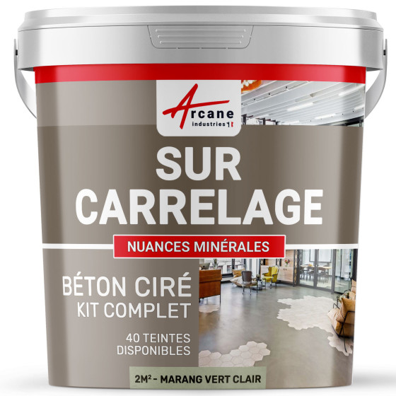 1-Main-KIT BETON CIRE SUR CARRELAGE-kit2m2-Marang-Vert-Clair-Aspect / Couleur 1-Main-KIT BETON CIRE SUR CARRELAGE-kit2m2-Marang-Vert-Clair-Aspect / Couleur