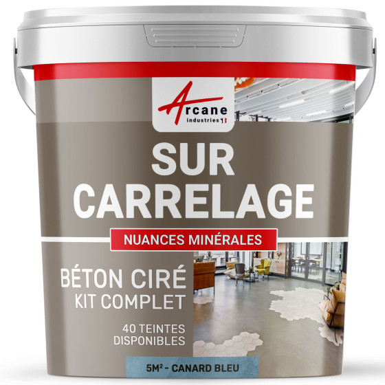 1-Main-KIT BETON CIRE SUR CARRELAGE-kit5m2-Canard-Gris-bleute-Aspect / Couleur