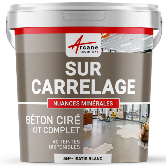 1-Main-KIT BETON CIRE SUR CARRELAGE-kit5m2-Isatis-Blanc-Aspect / Couleur