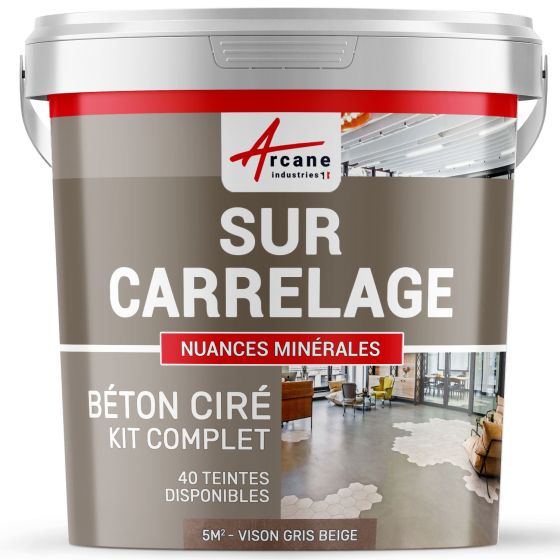 1-Main-KIT BETON CIRE SUR CARRELAGE-kit5m2-Vison-Gris-beige-Aspect / Couleur