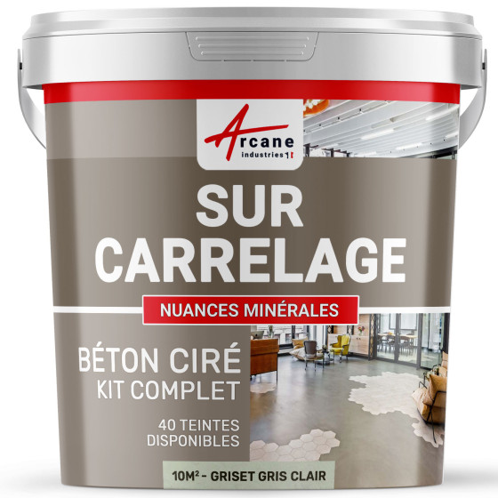 1-Main-KIT BETON CIRE SUR CARRELAGE-kit10m2-Griset-Gris-clair-Aspect / Couleur