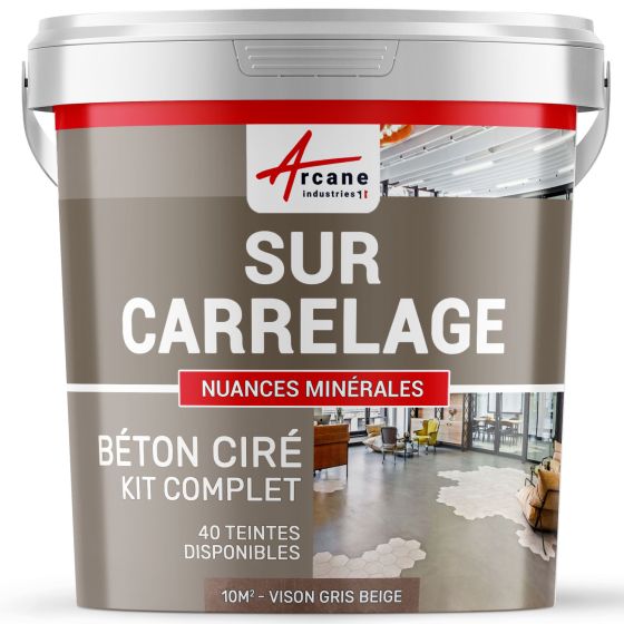 1-Main-KIT BETON CIRE SUR CARRELAGE-kit10m2-Vison-Gris-beige-Aspect / Couleur