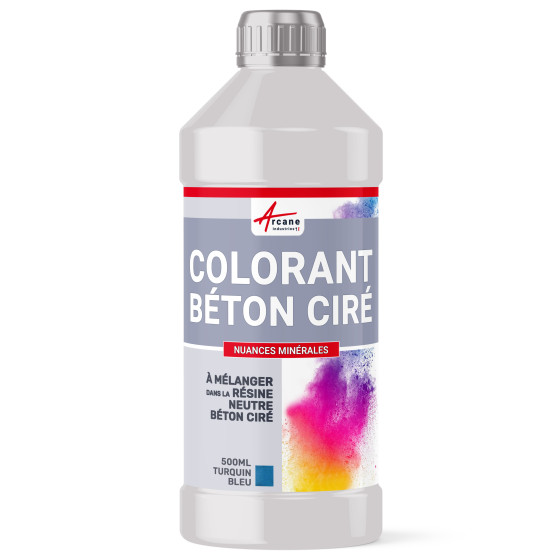 COLORANT POUR BTON CIR nuances min‚rales-500ML-Turquin-Bleu-Aspect / Couleur