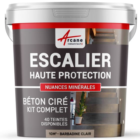 Beton Cire Escalier - Kit Complet-kit10m2-Barbadine-Clair-Aspect / Couleur