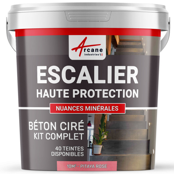 B‚ton Cir‚ Escalier - Kit Complet-kit10m2-Pitaya-Rose-Aspect / Couleur