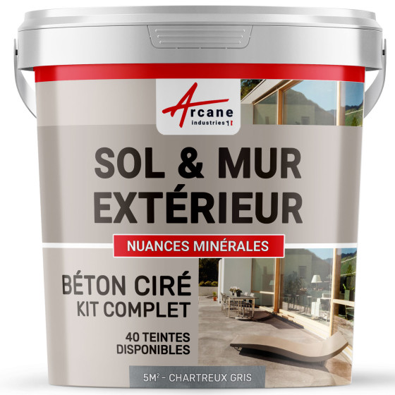 1-Main-KIT BETON CIRE EXTERIEUR - Béton ciré extérieur pour sol, mur, terrasse, balcon, escalier-kit5m2-Chartreux-Gris-Aspect /
