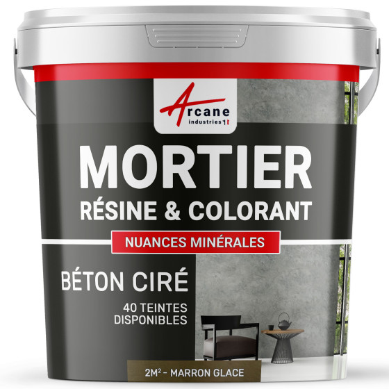 1-Main-béton ciré sans primaire ni vernis de finition-2m2-Marron-glace-Aspect / Couleur