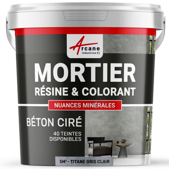 1-Main-béton ciré sans primaire ni vernis de finition-5m2-Titane-Gris-clair-Aspect / Couleur