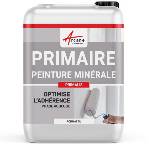 sous-couche primaire pour peinture minérale - PRIMALIS-5L-Blanc-Aspect / Couleur