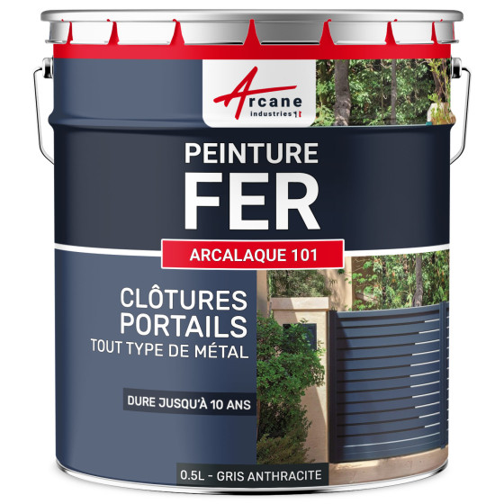 Peinture Métal - ARCALAQUE 101- Gris-Anthracite - Couleur / Aspect Peinture Métal - ARCALAQUE 101- Gris-Anthracite - Couleur / Aspect