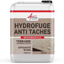 Hydrofuge oléofuge terrasse  : IMPERTERRASSE PLUS-2L-env-12m2-Incolore-Couleur / Aspect