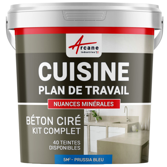 1-Main-BETON CIRE CUISINE - Kit Complet - kit 5m2 - prussia bleu