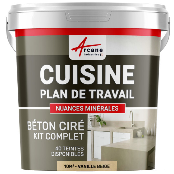 1-Main-BETON CIRE CUISINE - Kit Complet - Kit 10m2 - Vanille beige