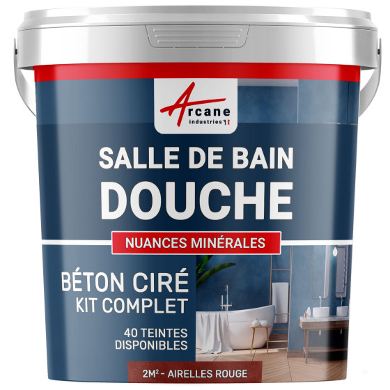 1-Main-Kit B‚ton Cir‚ Salle de Bain : Enduit imperm‚able-kit2m2-Airelles-Rouge-Aspect / Couleur 1-Main-Kit B‚ton Cir‚ Salle de Bain : Enduit imperm‚able-kit2m2-Airelles-Rouge-Aspect / Couleur