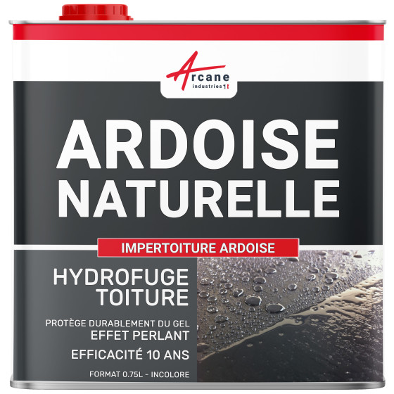 Hydrofuge imperméabilisant incolore pour toiture en ardoise: IMPERTOITURE ARDOISE-0-75L-Transparent-Couleur / Aspect