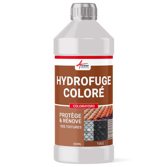 Hydrofuge imperméabilisant toiture coloré pour tuiles en béton, ciment, ardoise: COLORHYDRO