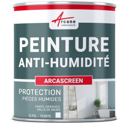 Peinture anti humidité pour des murs humides de salle de bain ou cave : ARCASCREEN ANTI HUMIDITE