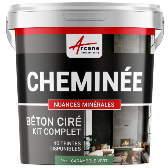 Kit Béton Ciré Cheminée - Aspect / couleur - Carambole - 2m²