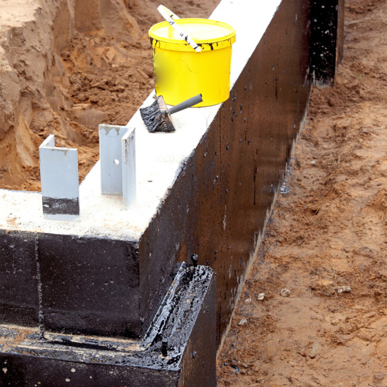 Bitumineuze Waterdichtmakende Pleister voor Fundering Metselwerk Huis: ARCAFONDATION