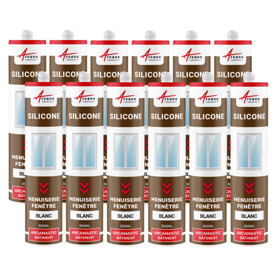 Mastic Silicone pour fenêtres et menuiseries : ARCAMASTIC BATIMENT - Couleur / Aspect  :