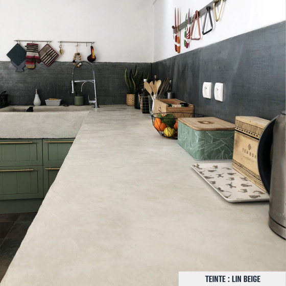 4-Béton Ciré Cuisine : Plan de travail, Crédence